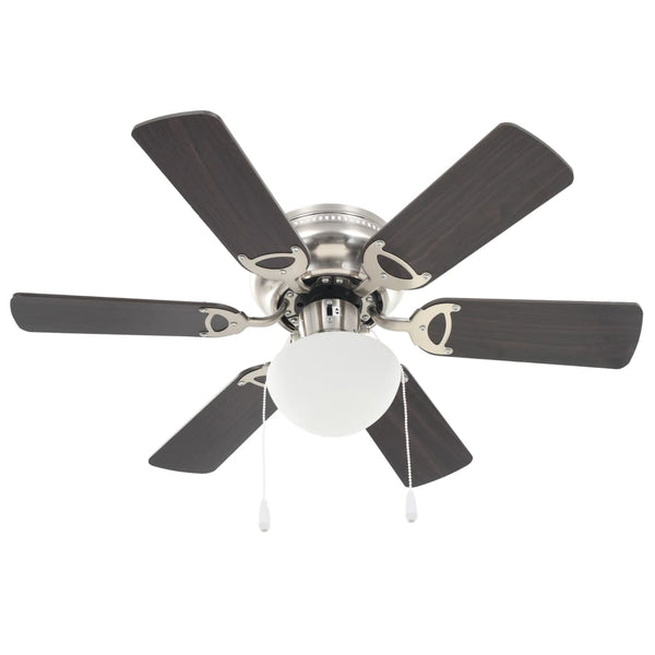 Deckenventilator mit Licht Dunkelbraun 82cm