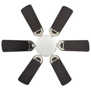 Deckenventilator mit Licht Dunkelbraun 82cm