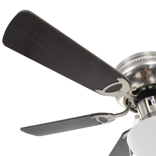 Deckenventilator mit Licht Dunkelbraun 82cm