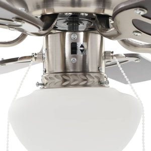 Deckenventilator mit Licht Dunkelbraun 82cm