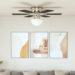Deckenventilator mit Licht Dunkelbraun 82cm