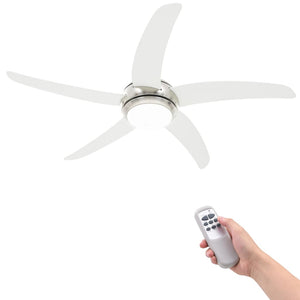 Deckenventilator mit Lampe Weiß 128cm