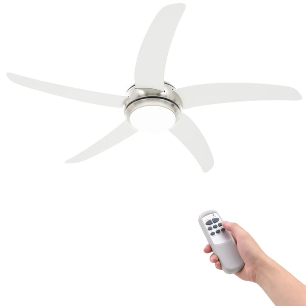 Deckenventilator mit Lampe Weiß 128cm
