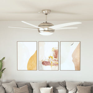 Deckenventilator mit Lampe Weiß 128cm