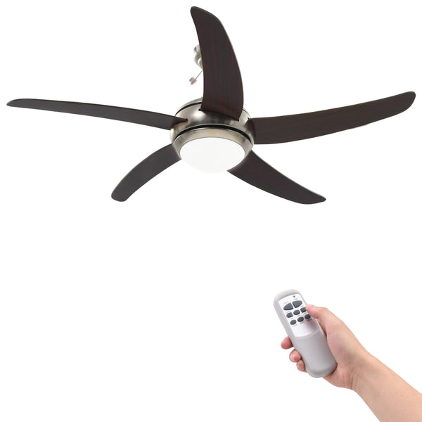 Deckenventilator mit Licht, 128 cm, Braun