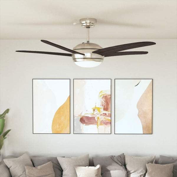 Deckenventilator mit Licht, 128 cm, Braun