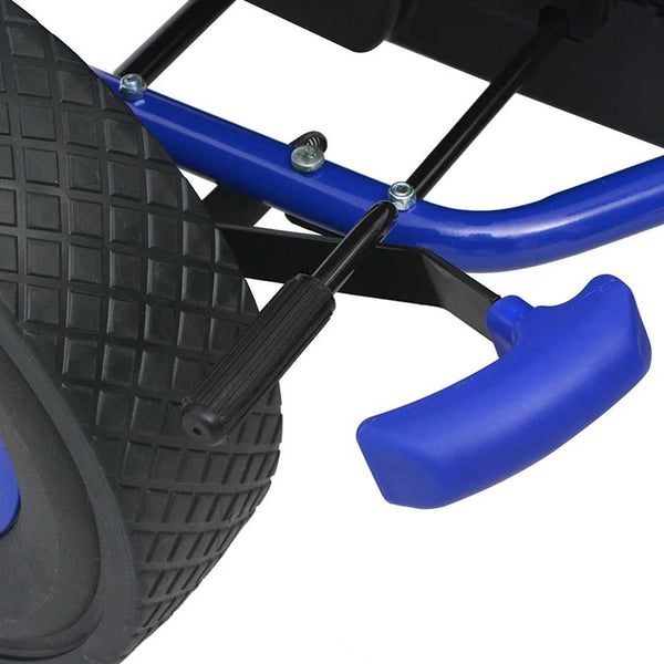 Blaues Pedal Go-Kart mit verstellbarem Sitz