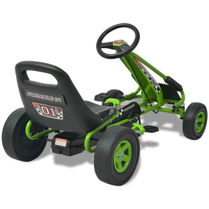 Grünes Pedal Go-Kart mit verstellbarem Sitz