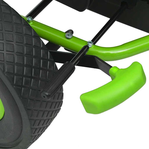 Grünes Pedal Go-Kart mit verstellbarem Sitz