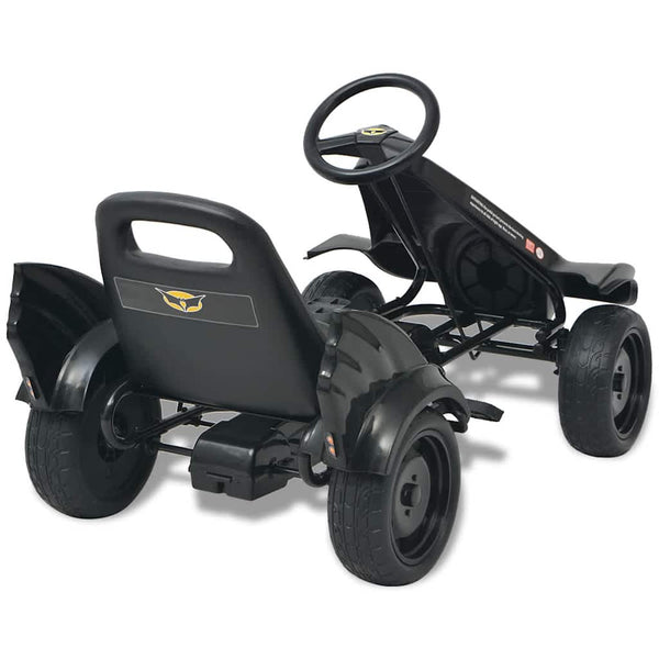 Pedal Go-Kart mit verstellbarem Sitz - Schwarz