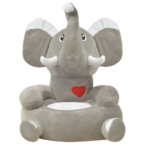 Plüsch Kindersessel Elefant Grau