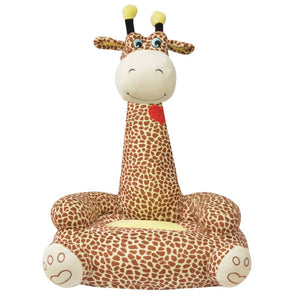 Plüsch Kindersessel Giraffe Braun