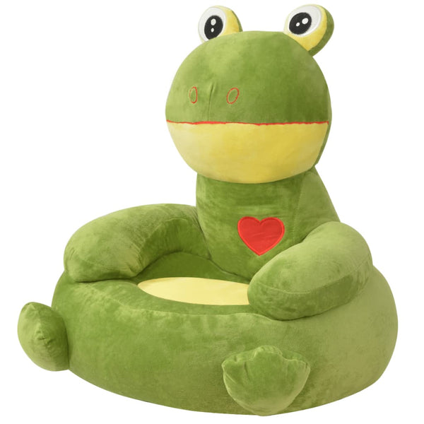 Plüsch Kindersessel Frosch Grün