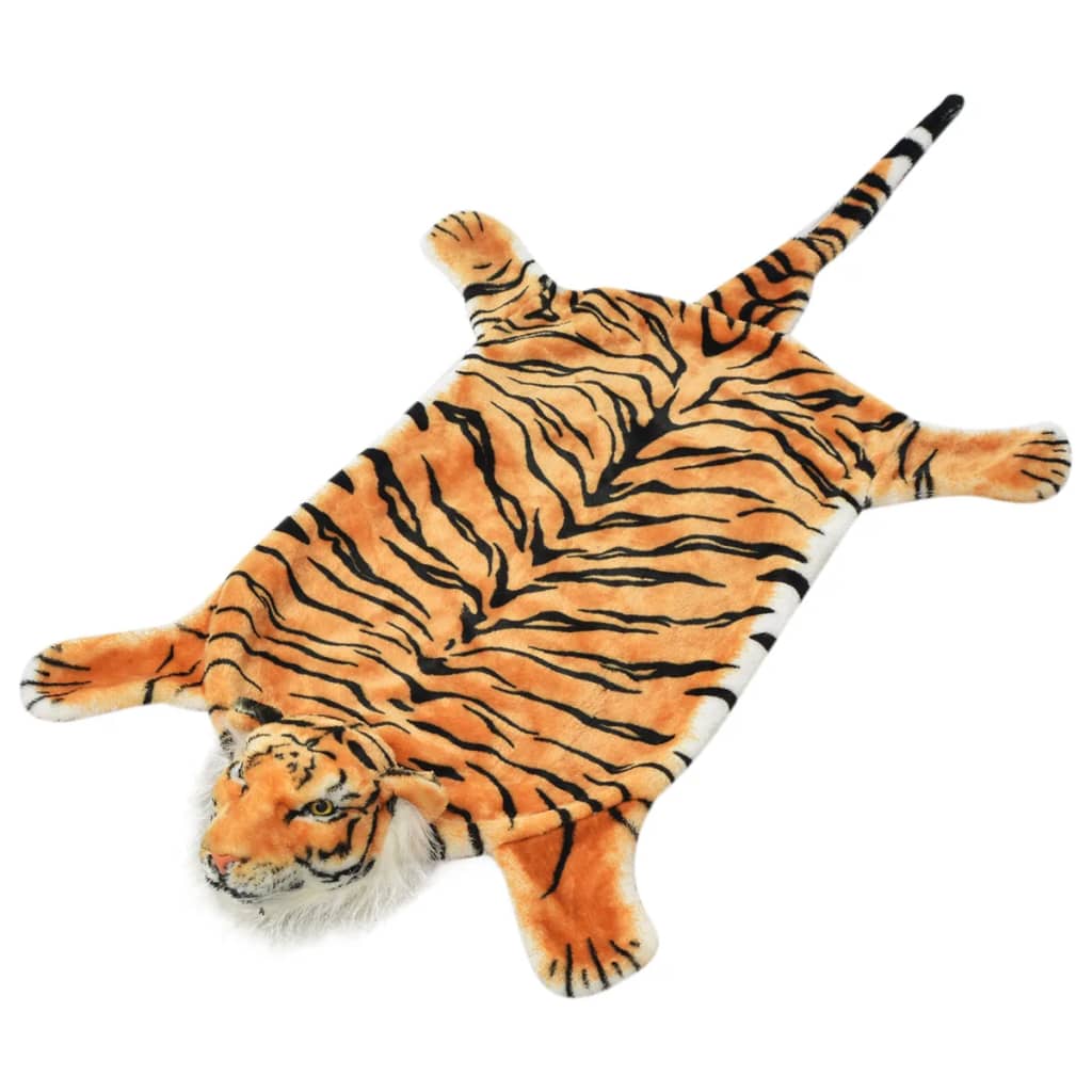 Tigerfell Teppich Plüsch Braun 144 cm