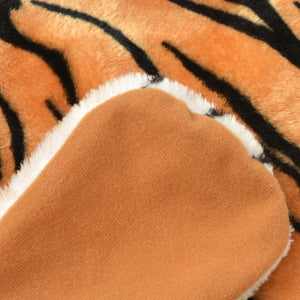 Tigerfell Teppich Plüsch Braun 144 cm
