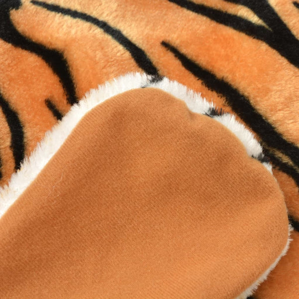 Tigerfell Teppich Plüsch Braun 144 cm