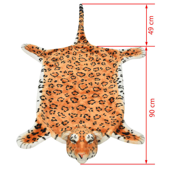Leopardenfell Teppich Braun 139 cm