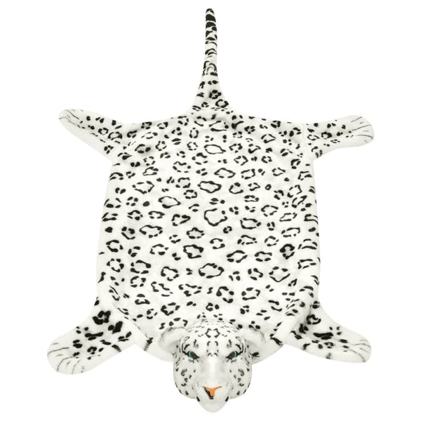 Weißer Leopardenfell Teppich, 139 cm