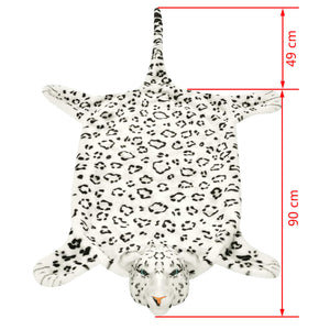 Weißer Leopardenfell Teppich, 139 cm