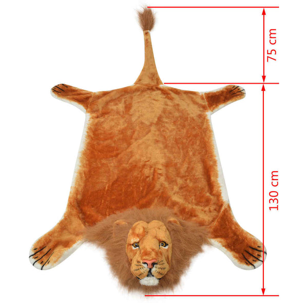 Plüsch Löwenfell Teppich, 205 cm, Braun
