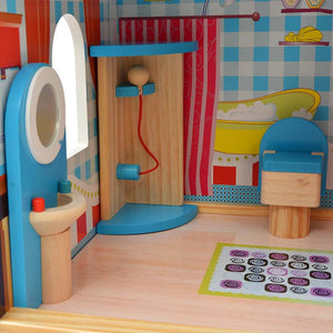 3-stöckiges Holz Puppenhaus 60x30x90cm