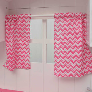 Spielzeugküche Holz Rosa/Weiß 82x30x100cm