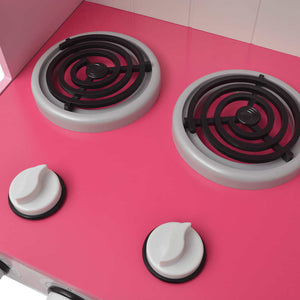 Spielzeugküche Holz Rosa/Weiß 82x30x100cm