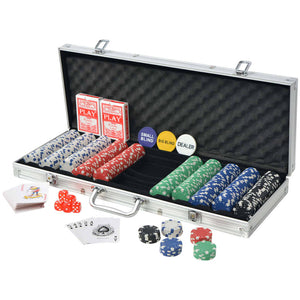 Poker Set mit 500 Chips im Alukoffer