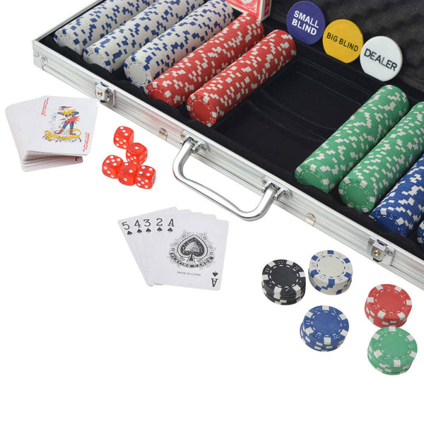 Poker Set mit 500 Chips im Alukoffer