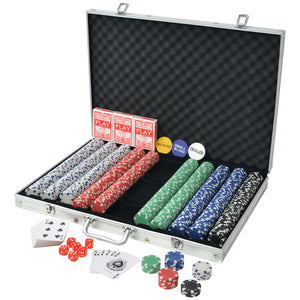 Poker Set mit 1000 Chips im Alukoffer
