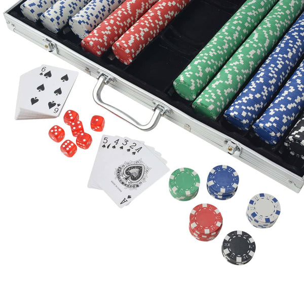 Poker Set mit 1000 Chips im Alukoffer