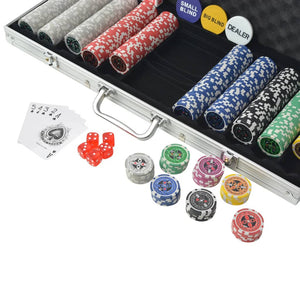 Poker Set mit 500 Laserchips im Alukoffer
