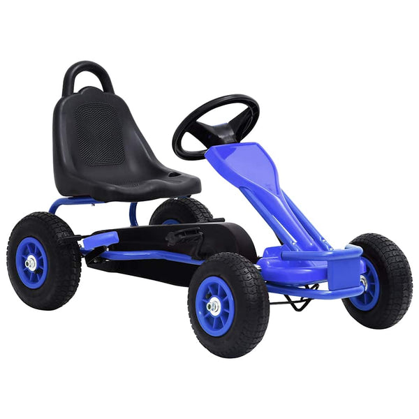 Pedal Go-Kart Blau mit Luftreifen