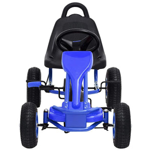 Pedal Go-Kart Blau mit Luftreifen