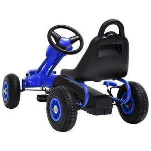 Pedal Go-Kart Blau mit Luftreifen