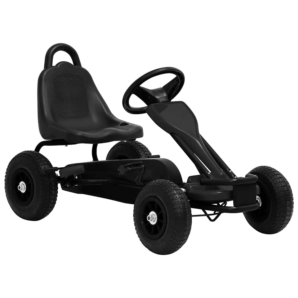 Pedal Go-Kart Schwarz mit Luftreifen
