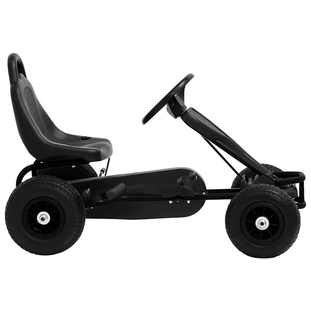 Pedal Go-Kart Schwarz mit Luftreifen