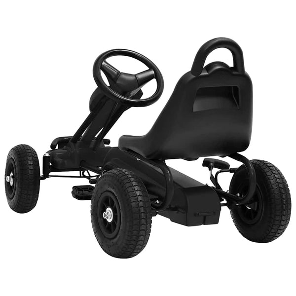 Pedal Go-Kart Schwarz mit Luftreifen