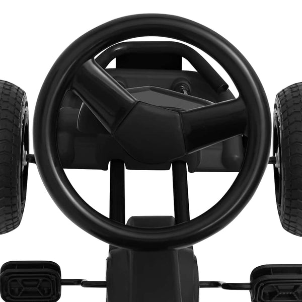 Pedal Go-Kart Schwarz mit Luftreifen