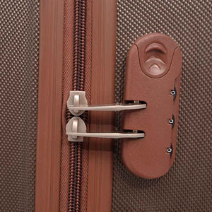 4-teiliges Hartschalen-Kofferset Kaffeebraun