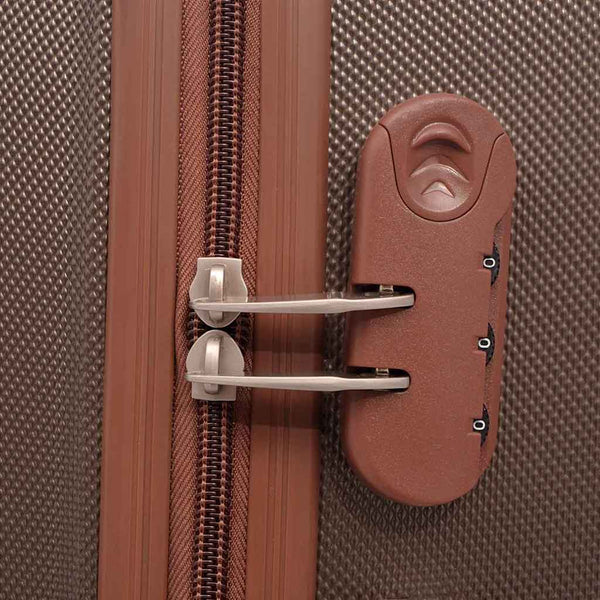 4-teiliges Hartschalen-Kofferset Kaffeebraun