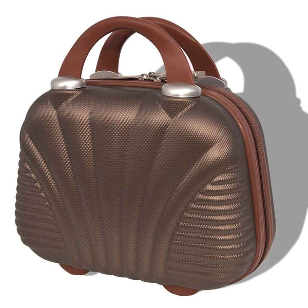 4-teiliges Hartschalen-Kofferset Kaffeebraun