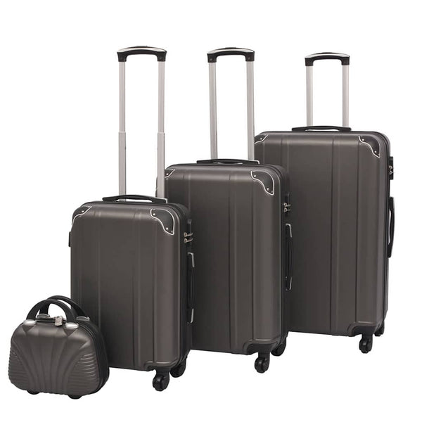 4-teiliges Hartschalen-Trolley-Set Anthrazit