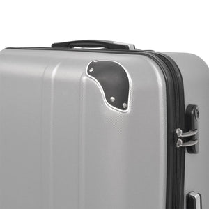 Silbernes 4-teiliges Hartschalen-Trolley-Set