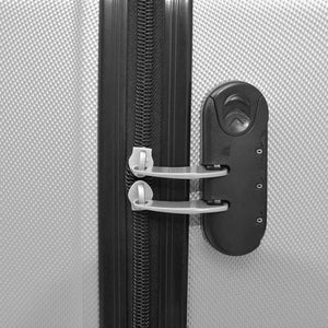 Silbernes 4-teiliges Hartschalen-Trolley-Set