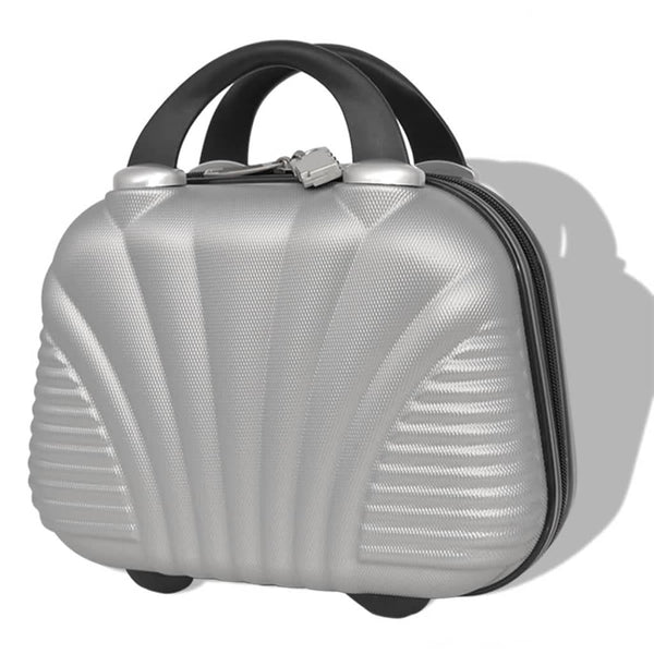 Silbernes 4-teiliges Hartschalen-Trolley-Set