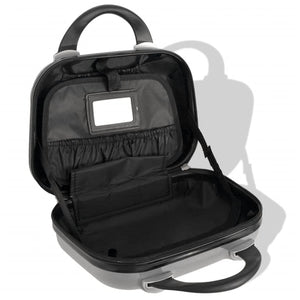 Silbernes 4-teiliges Hartschalen-Trolley-Set