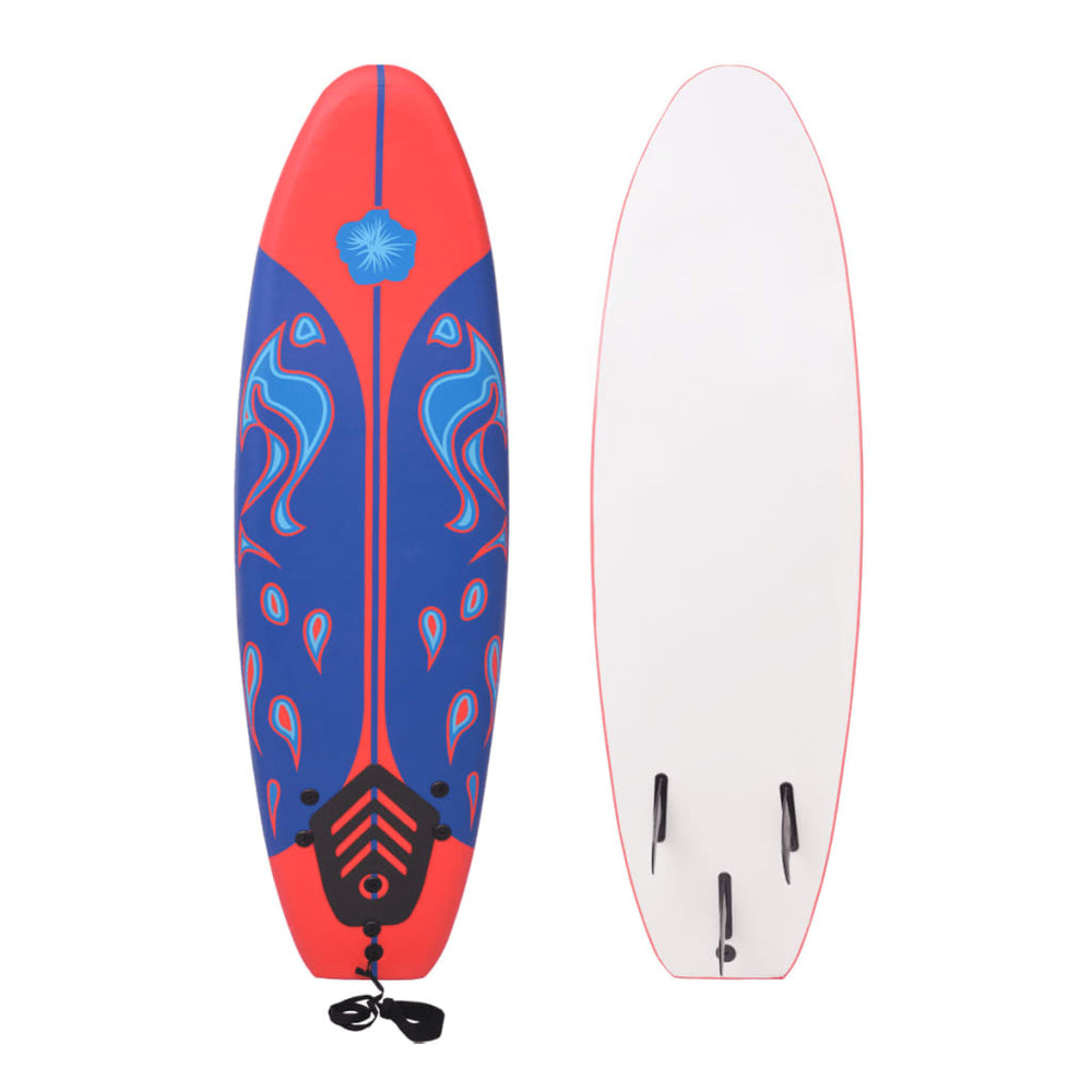 Blau-Rotes Surfbrett 170cm