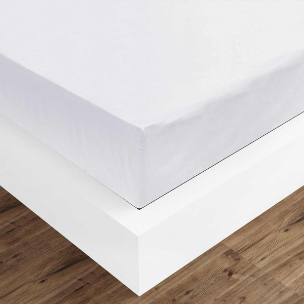 Bettlaken Weiß 200 x 160 cm Baumwolle