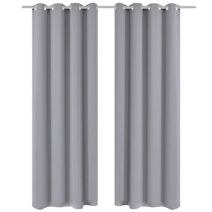 Verdunkelungsvorhang mit Metallösen 270 x 245 cm Grau